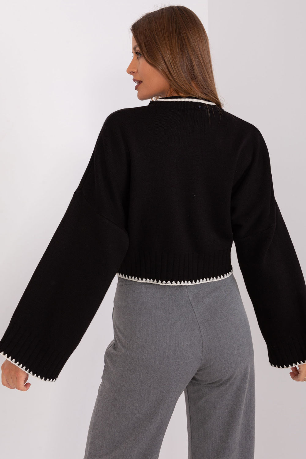 Sweter Damski Model TO-SW-035.09 Black - Factory Price - obrazek 3