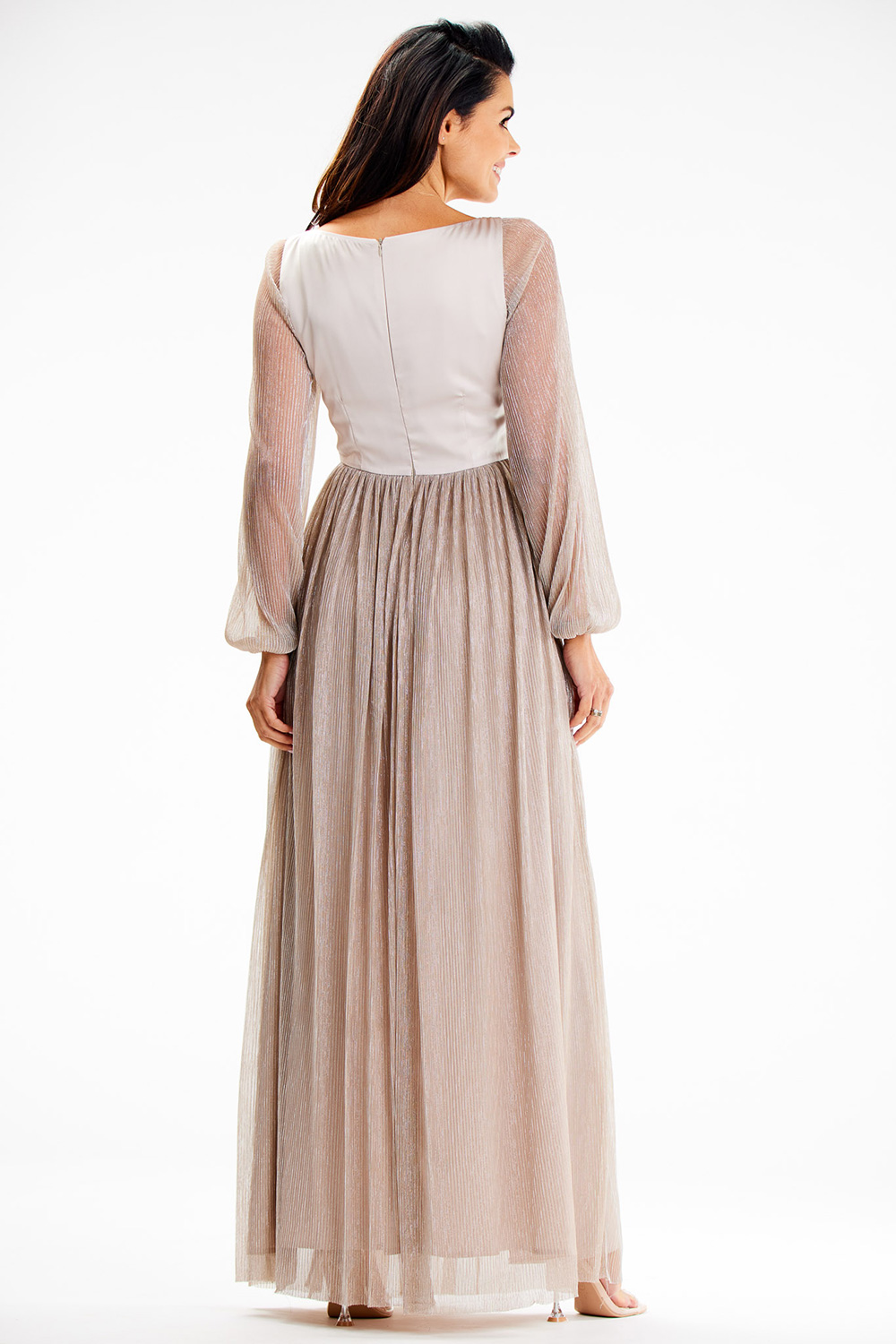 Sukienka Model A626 Beige - awama - obrazek 3