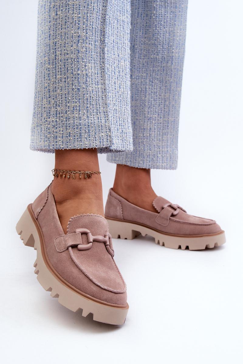 Mokasyny Model DA TW117 Pink - Step in style - obrazek 3