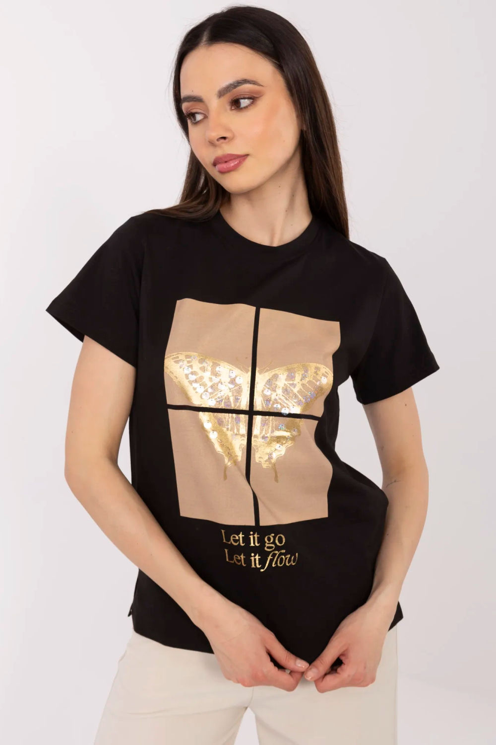 Tshirt Damski Model CLM-TS-1704.85 Black - Factory Price