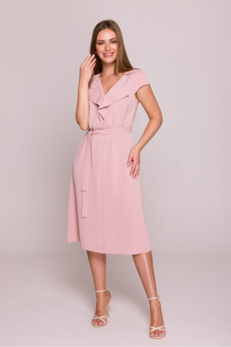 Sukienka Model S411 Powder Pink - Stylove
