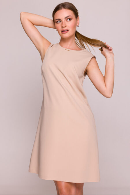 Sukienka Model S408 Beige - Stylove