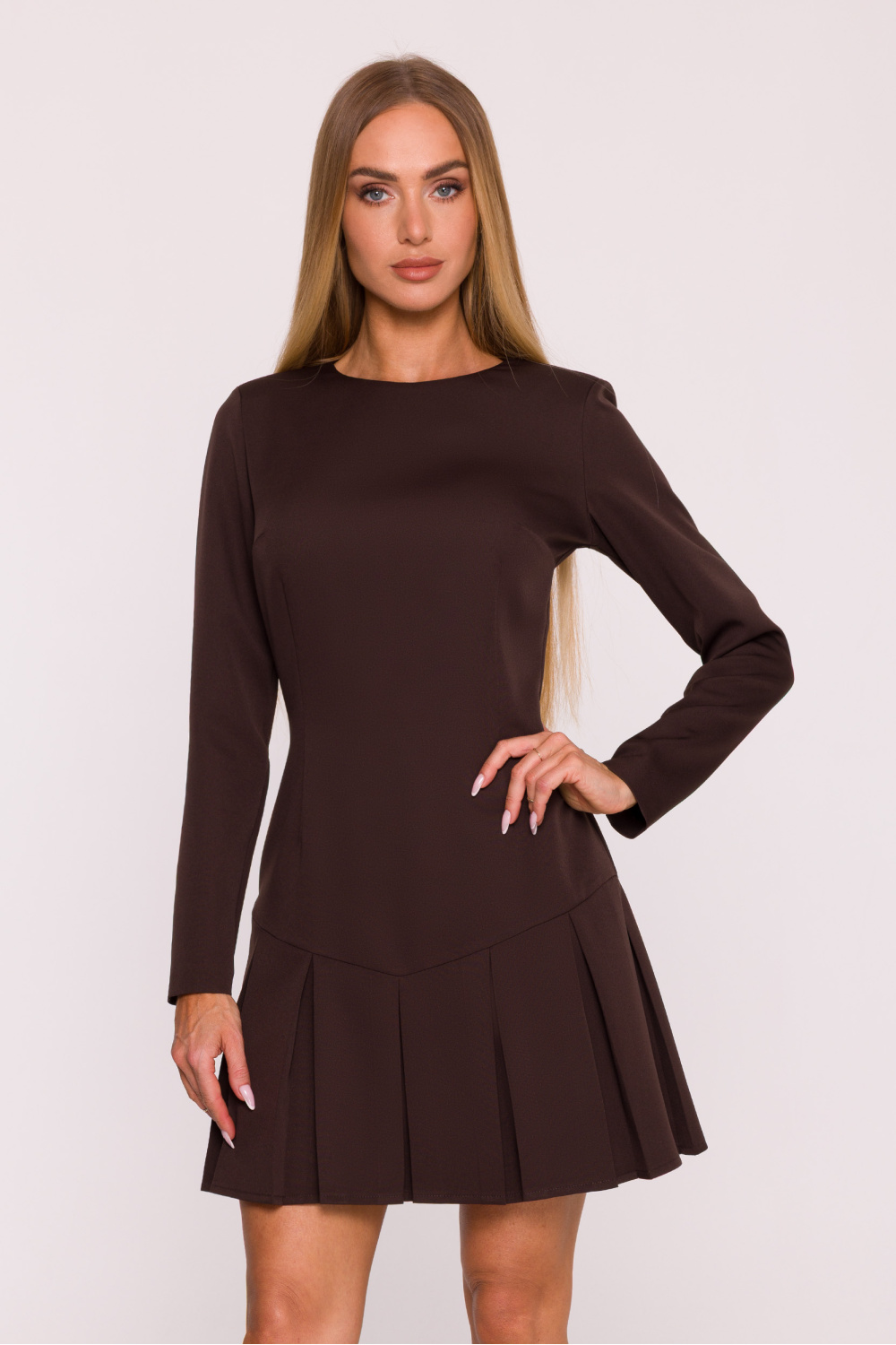 Sukienka Model MOE872 Brown - Moe