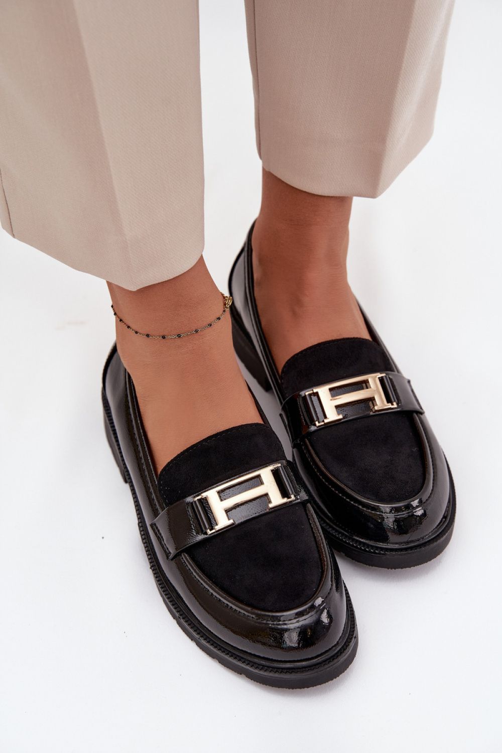 Mokasyny Model S.Barski HY52-545 Black - Step in style - obrazek 3