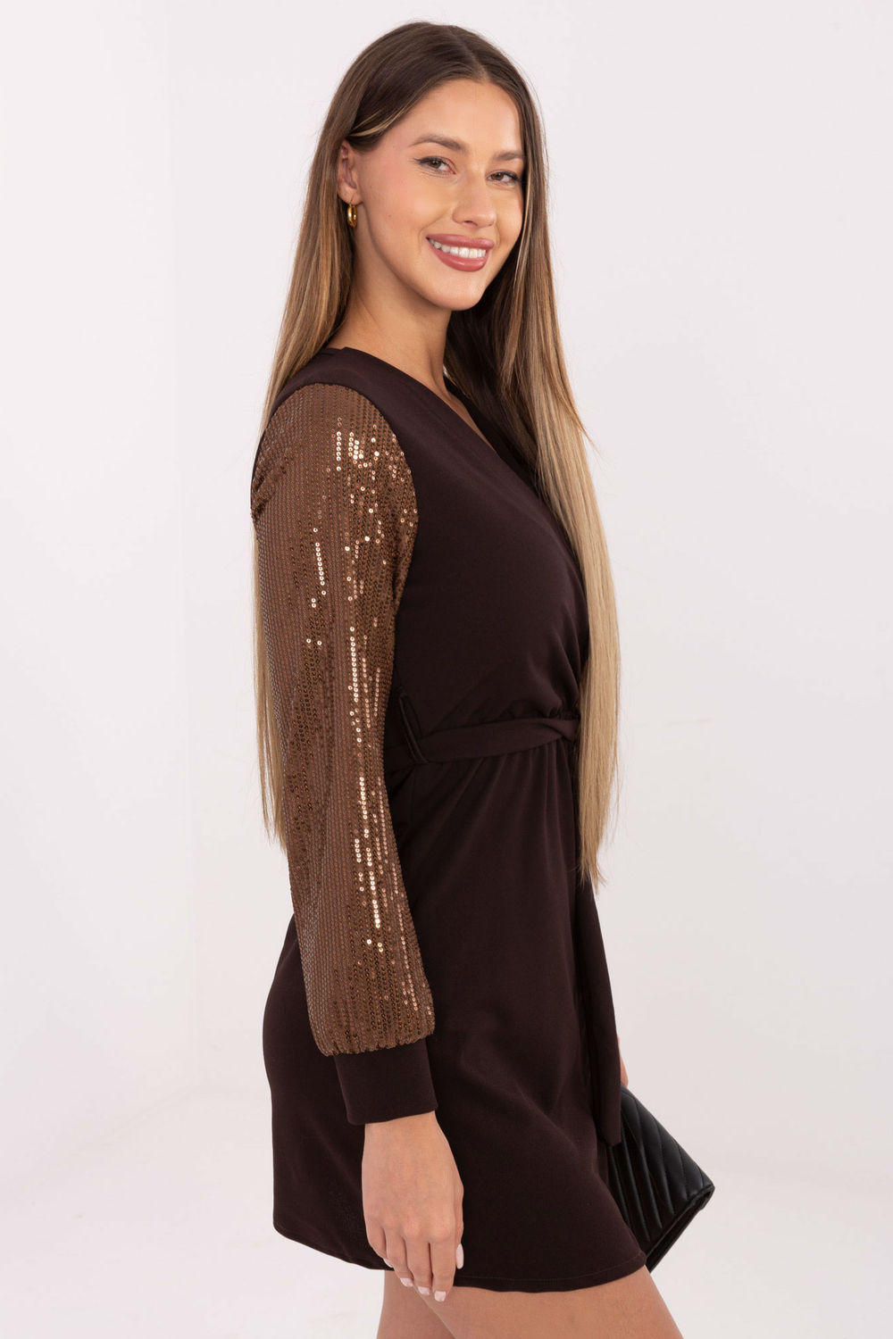 Sukienka Model MI-SK-67634.99 Dark Brown - Italy Moda - obrazek 2