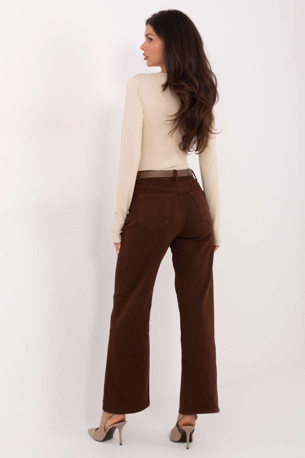 Spodnie Jeansy Damskie Model VM-SP-BQ9621-60.84 Brown - Factory Price - obrazek 4