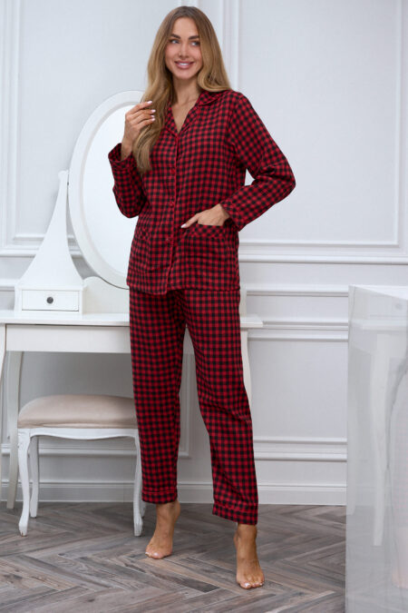 Piżama Damska Model X-Mas 223596 Red/Black - Pure Sin