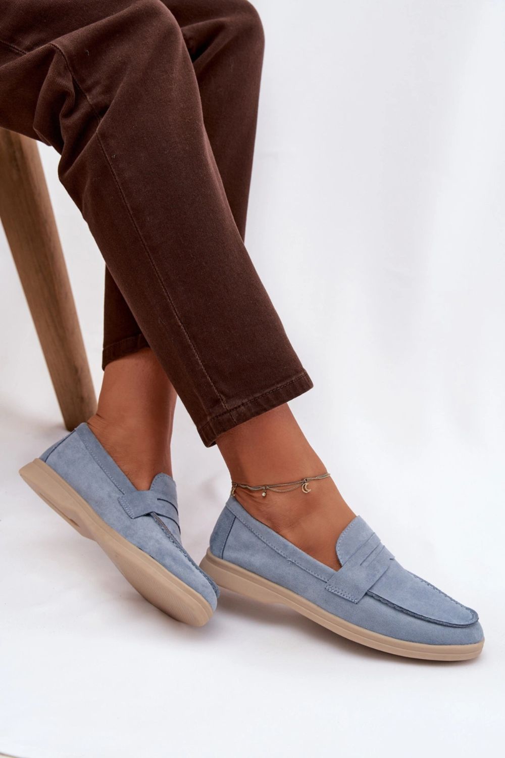 Mokasyny Model Renelia QQ-278 Blue - Step in style - obrazek 3