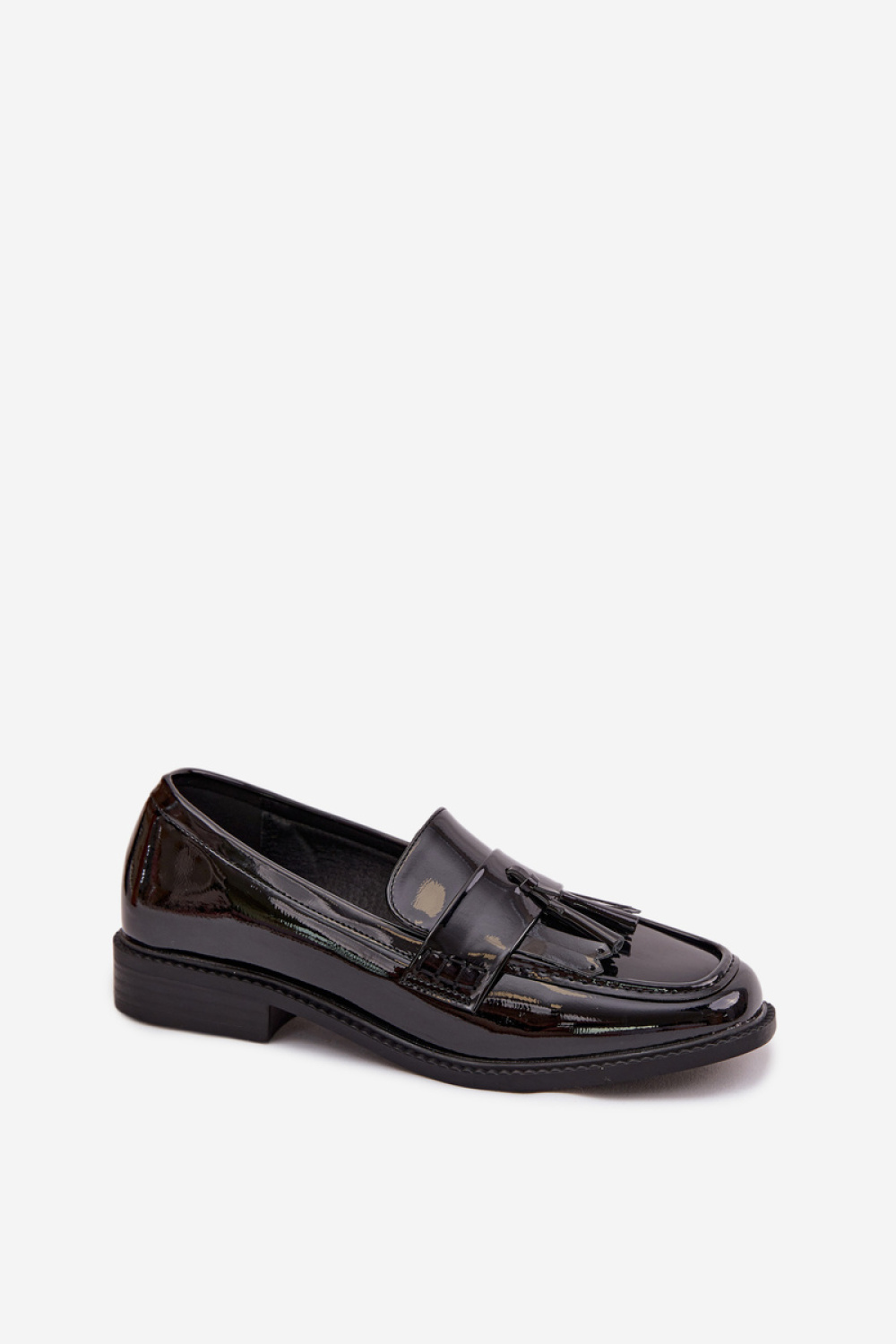 Mokasyny Model Galera 9706 Black Lakier - Step in style - obrazek 2