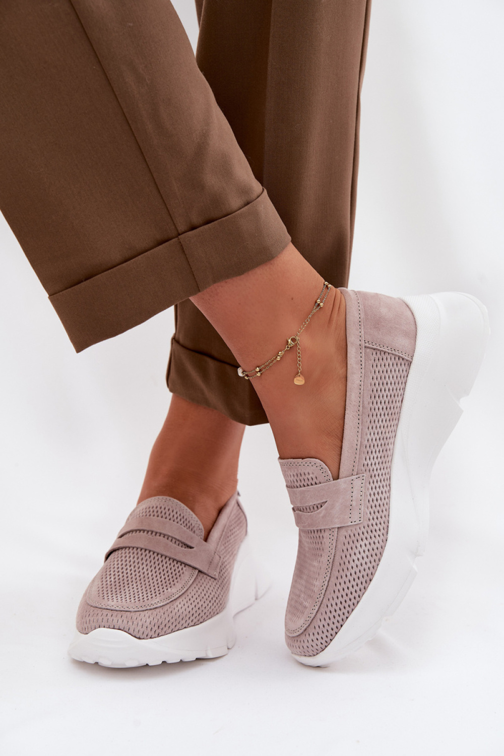 Mokasyny Model Vinceza 79626 Beige - Step in style - obrazek 3