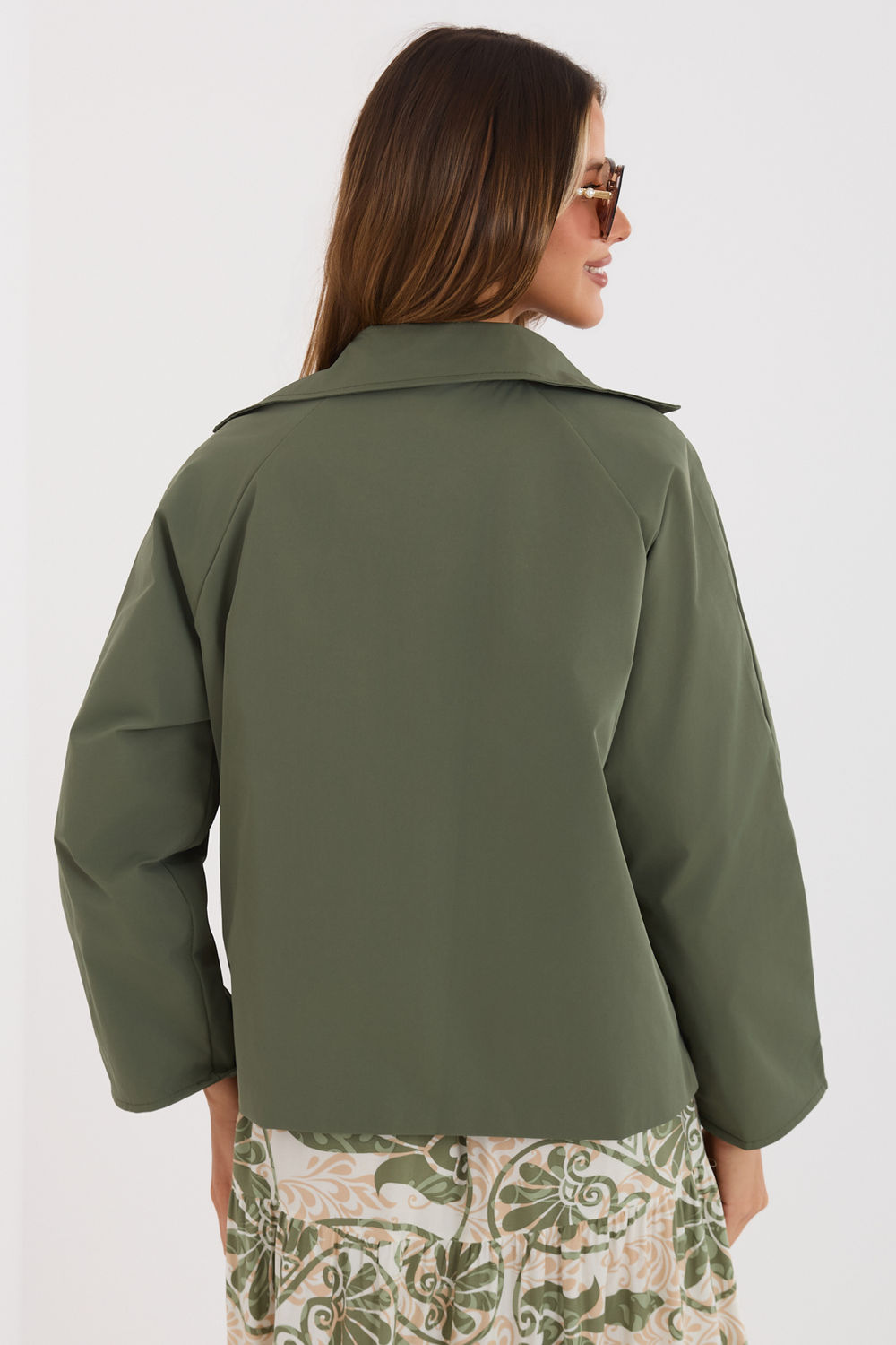 Płaszcz Damski Model IT-KR-FL8897KSM.00 Khaki - Rue Paris - obrazek 3