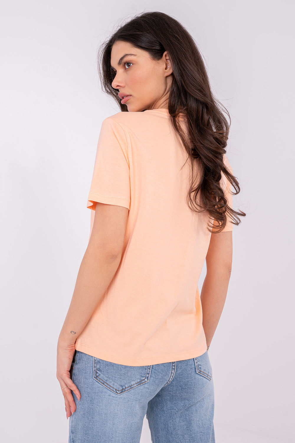 Tshirt Damski Model D12022M02844A Brzoskwinia - Factory Price - obrazek 3