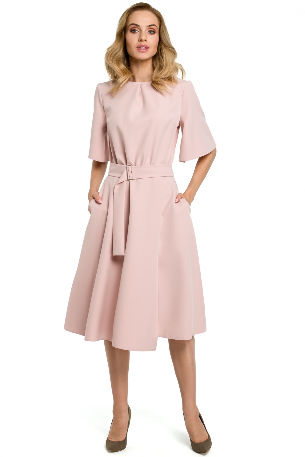Sukienka Model MOE396 Powder Pink - Moe