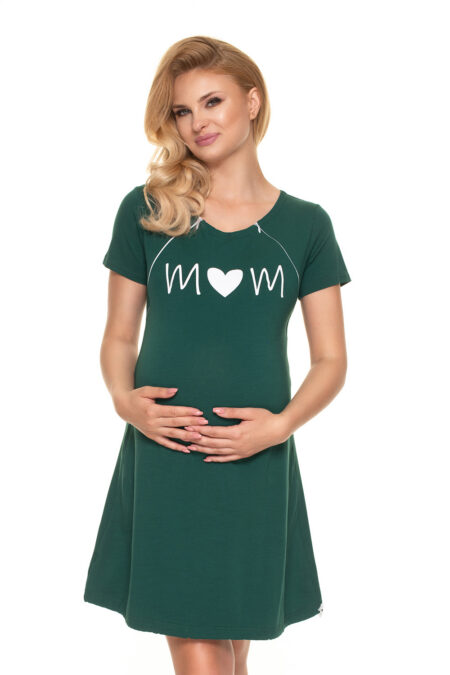 Koszula Nocna Ciążowa Model 0190 Green - PeeKaBoo