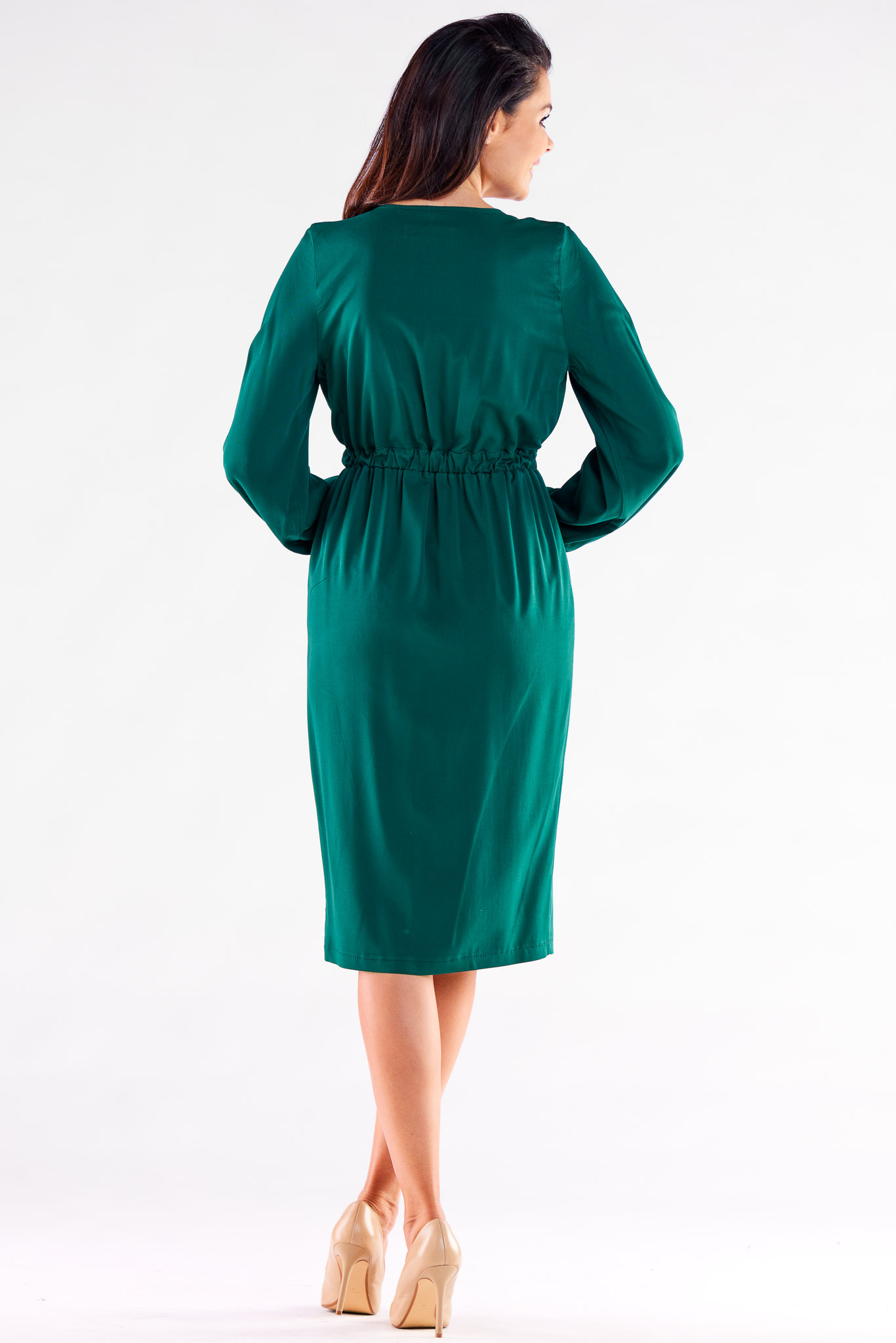 Sukienka Model A523 Bottle Green - awama - obrazek 3