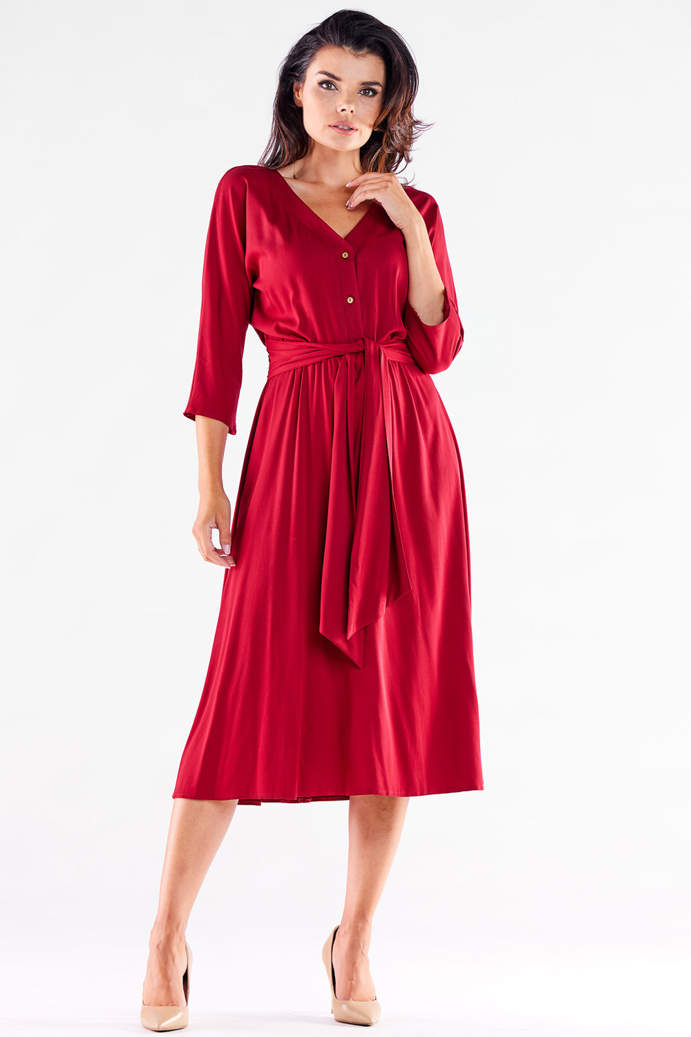 Sukienka Model A522 Claret - awama - obrazek 2