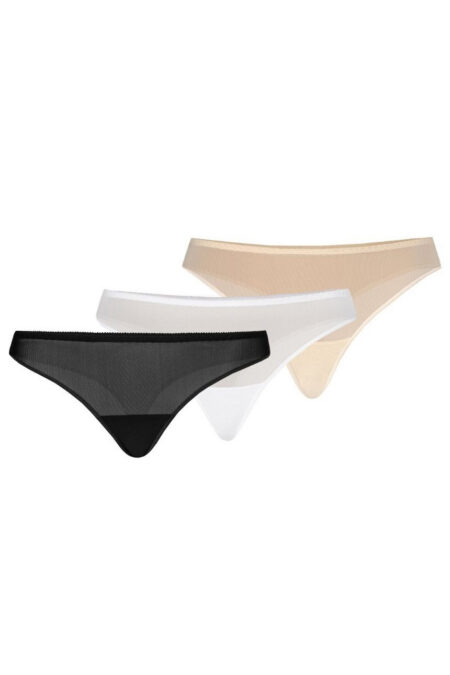Stringi Komplet stringi Model Nikola 309-3 Black/White/Beige - Teyli